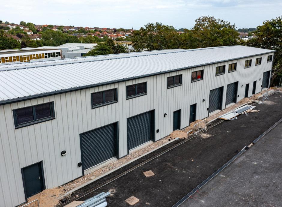 New industrial estate units currently under construction